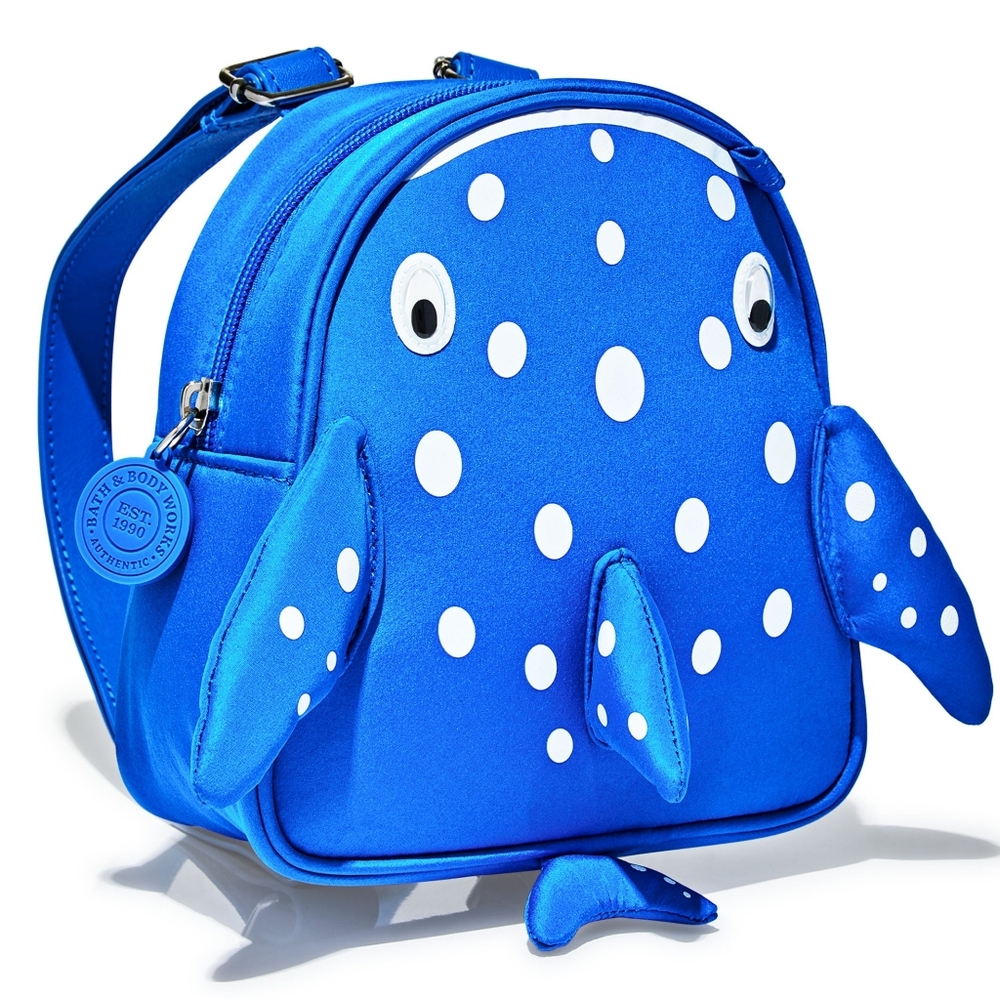 Bath Body Works Kids Shark Mini Blue Backpack or Adult Cosmetics Bag NEW RARE